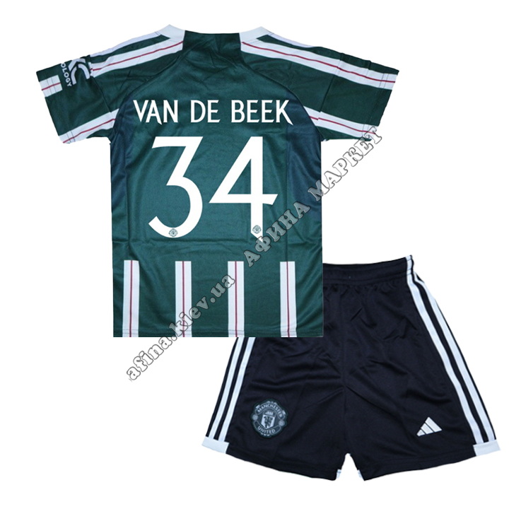 VAN DE BEEK 34 Манчестер Юнайтед 2024 Adidas Away 