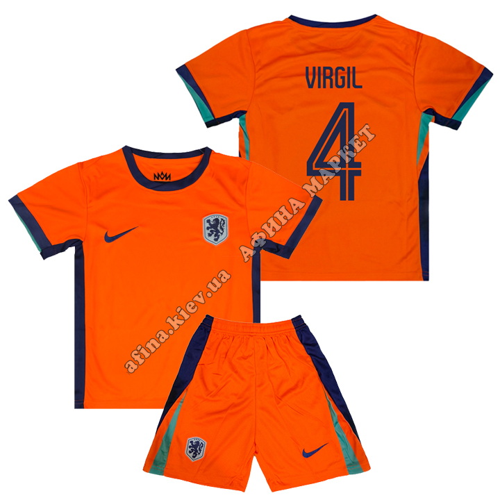 VIRGIL 4 збірної Нідерландів EURO 2024 Nike Netherlands Home 