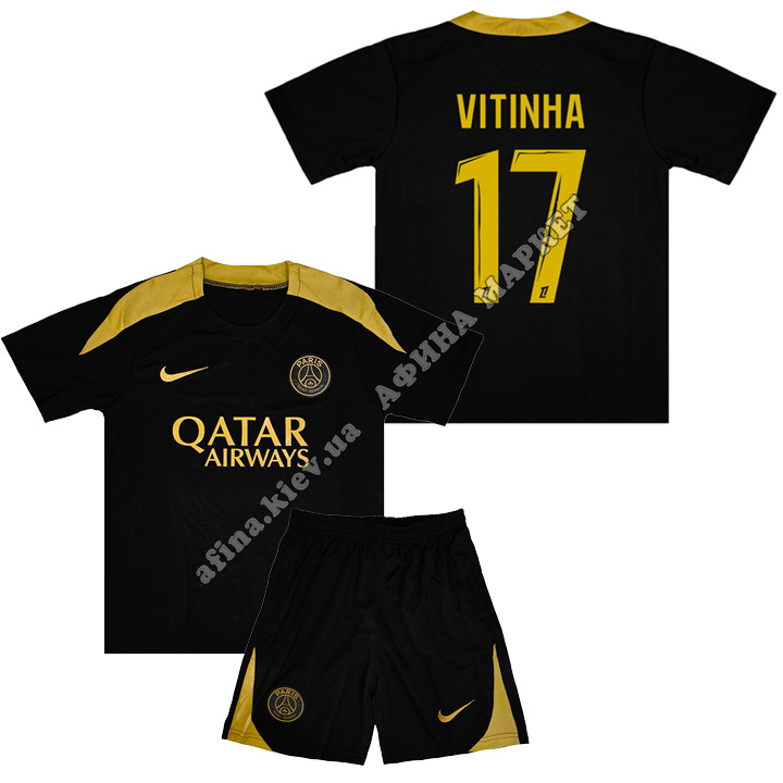 VITINHA 17 ПСЖ 2024-2025 Nike Training Black 