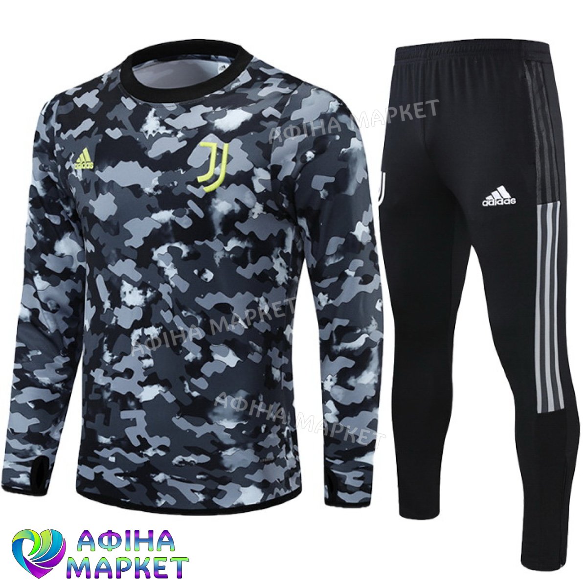 Дитячий футбольний костюм Ювентус Adidas 2021-2022 камуфляж (3253)