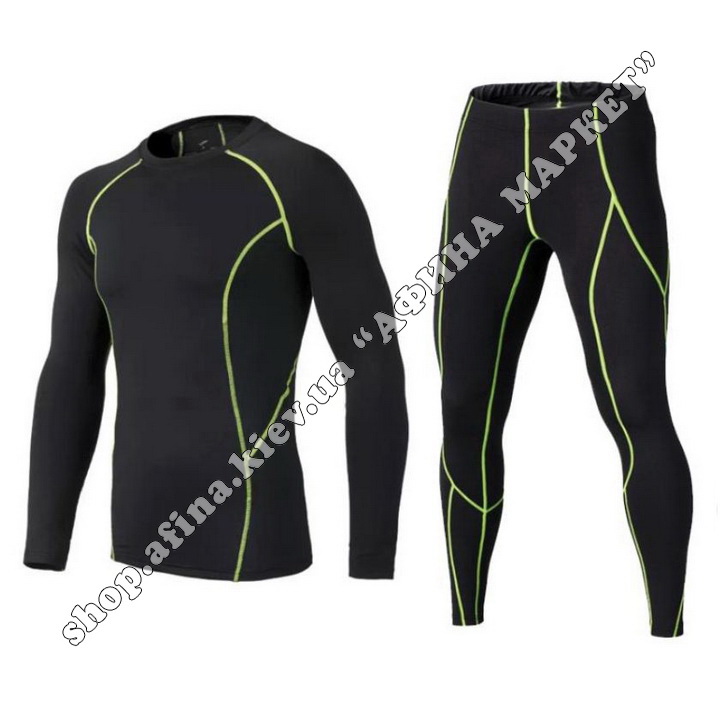 Thermal Underwear SPORT Winter Black/Green 107730